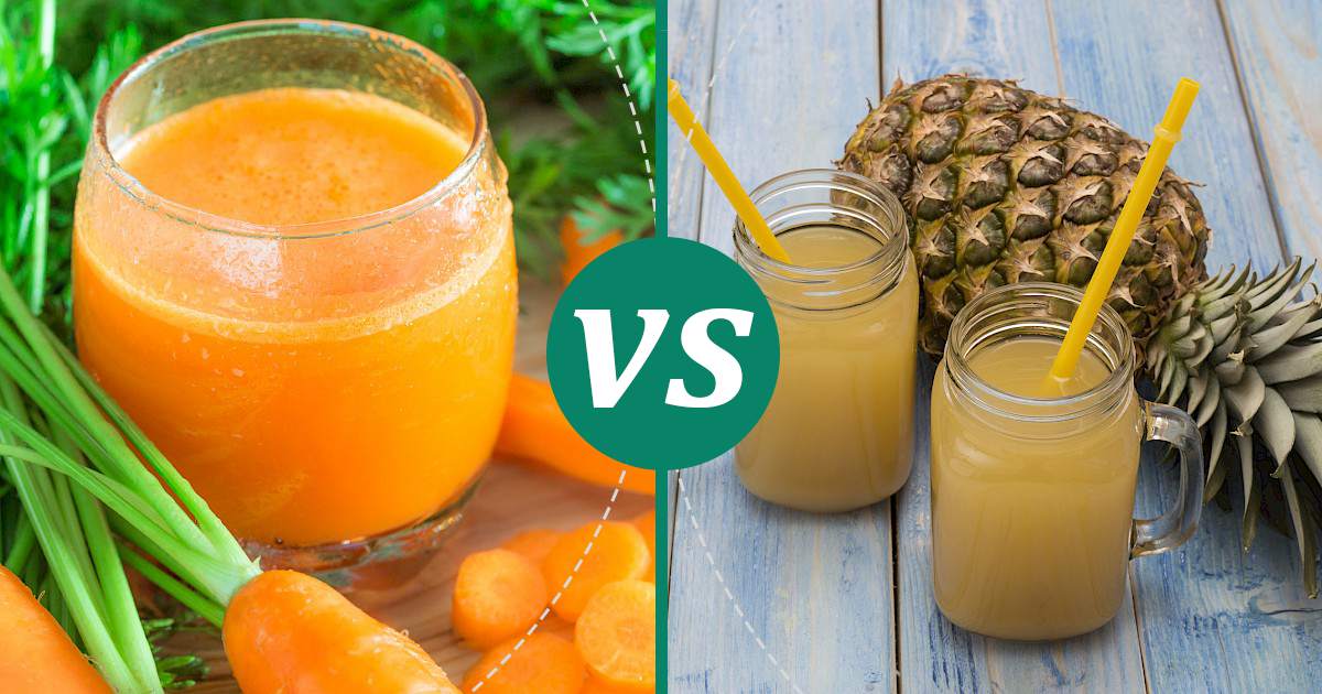 Pineapple Juice vs Carrot Juice Nutrition Comparison