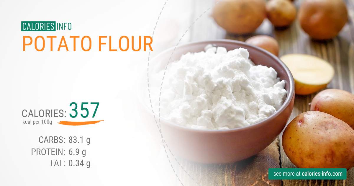 Potato flour - caloies, wieght