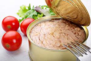 Tuna can in water - calories, kcal