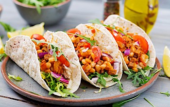 Tacos with beans - calories, nutrition, weight