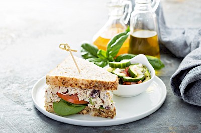 Ham salad sandwich - calories, kcal