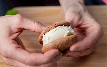 Frozen yogurt sandwich - calories, nutrition, weight