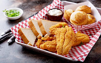 Fried catfish - calories, nutrition, weight