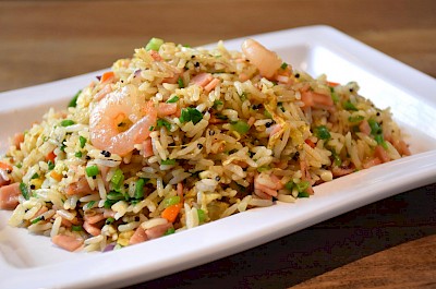 Fried rice with shrimp - calories, kcal
