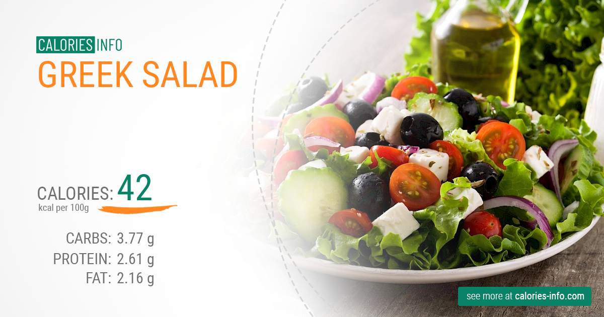 Greek Salad Calories And Nutrition 100g Greek Salad Calories And Nutrition 100g