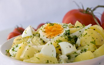 Potato salad with egg - calories, nutrition, weight