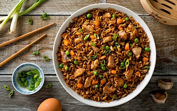 Pork fried rice - calories, nutrition, weight