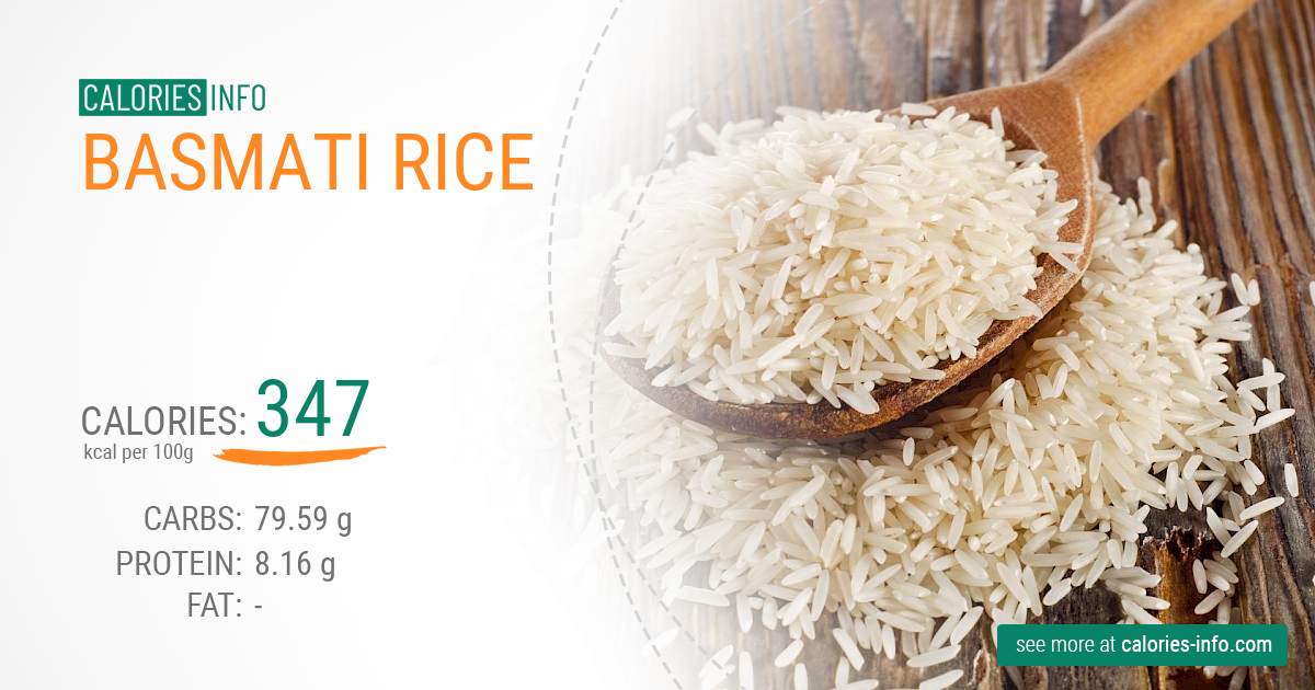 Basmati rice - caloies, wieght