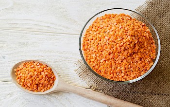 red lentils vs brown rice