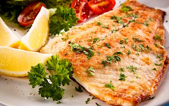 Fried flounder - calories, nutrition, weight