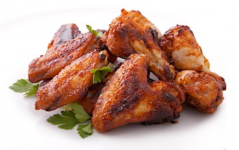 Fried chicken wing - calories, nutrition, weight