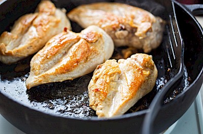 Fried chicken breast - calories, kcal
