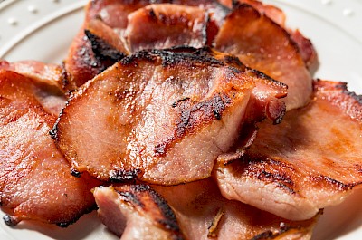 Fried canadian bacon - calories, kcal