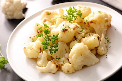 Cooked cauliflower - calories, kcal