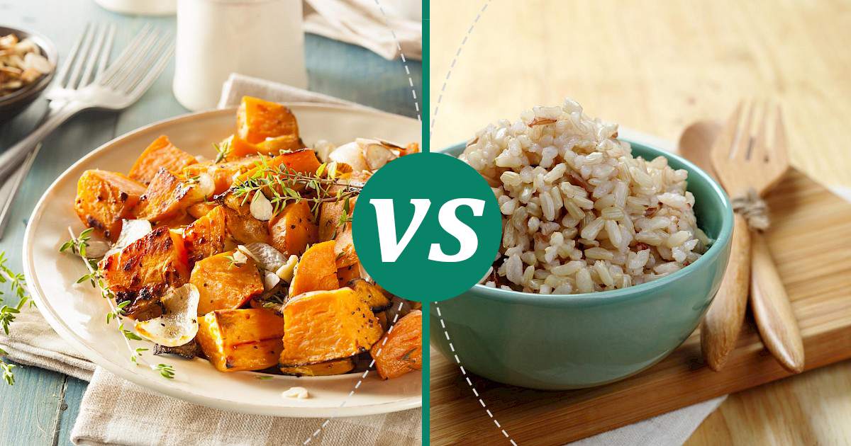 Cooked Brown Rice vs Cooked Sweet Potato Make Healthy Choices