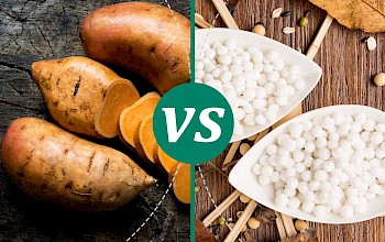 tapioca vs sweet potato - calories, nutrition, weight