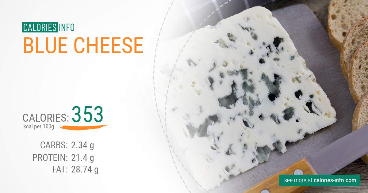 Blue cheese - caloies, wieght
