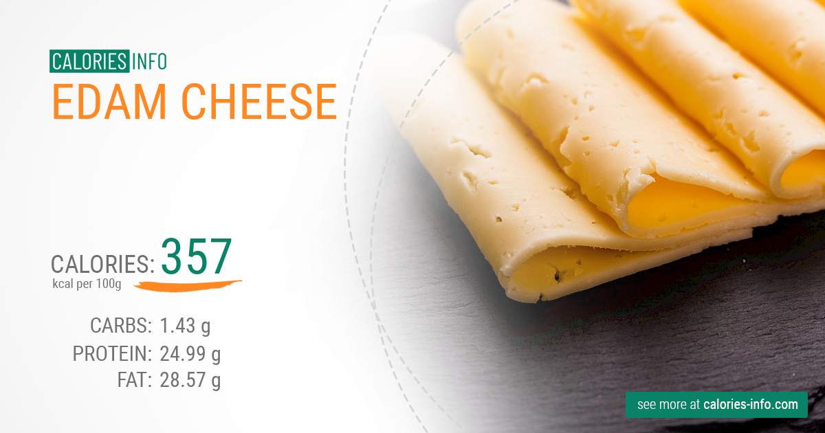 Edam cheese - caloies, wieght
